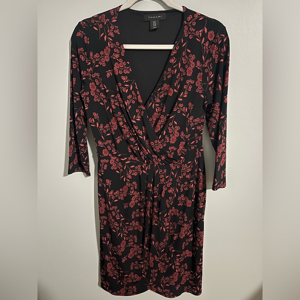 Size 8 red and black Tahari dress.